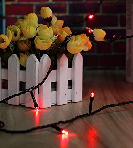 2-Pack Connectable Christmas Lights Outdoor, Total 164FT 400LED Christmas String Lights Waterproof with 8 Modes & Timer, Green Wire Twinkle Lights for Xmas Tree Decorations Outdoor Indoor, Red