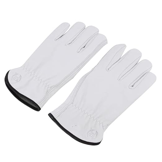 Leather Work Gloves, Gardening Gloves for Women and Men, Soft and Thin Goatskin Garden Gloves for Outdoor Yard Garden, L
