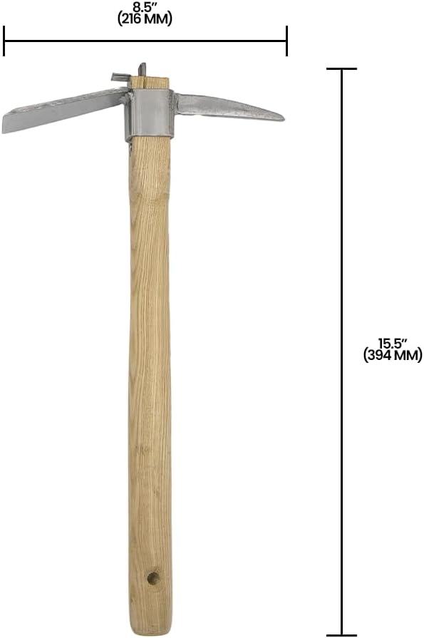 Zenport J6-06 Planting Hoe with Pick, 2.5 Inch Stainless Steel Blades, Beige - 12 Pack