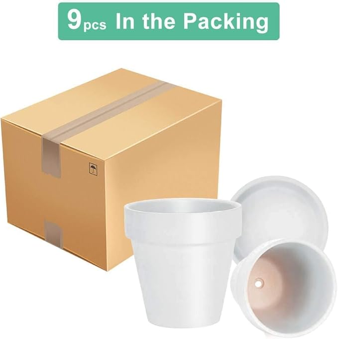 vensovo 3 inch White Terracotta Clay Pots for Plants with Saucer - 12 Pack Small Terra Cotta Planter Great for Garden Windowsill Indoor & Outdoor Wedding Favors Gifts