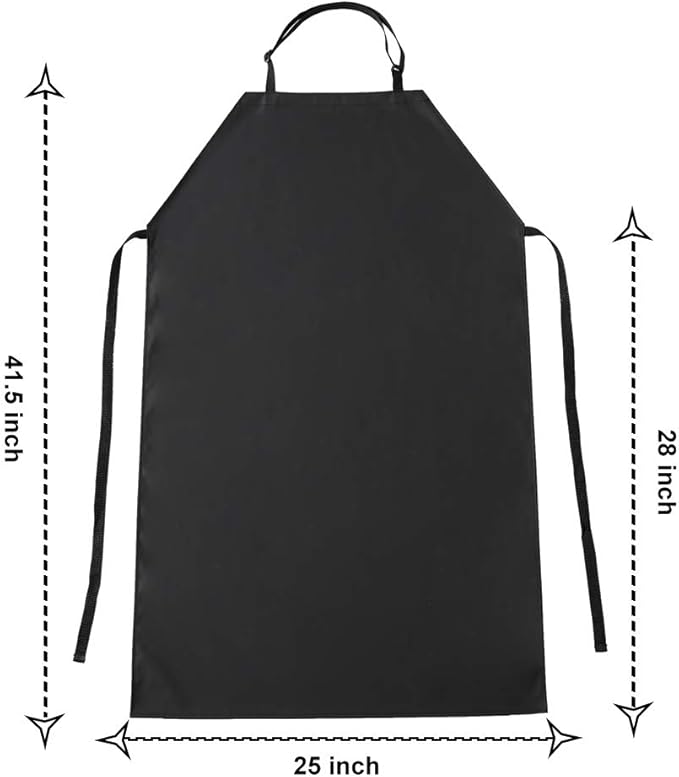 VWELL Vinyl Rubber Waterproof Apron, 41.5''Chemical Resistant Apron for Dishwashing, Lab Work, Butcher, Gardening, Dog Grooming PVC 2Pack