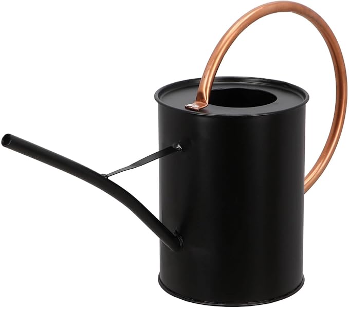 Esschert Design Watering Can, 14.6-Inch, Black and Copper