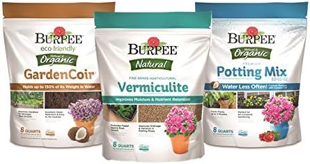 Burpee Vermiculite, 8 Quart | Organic | For Seed Starting | Water Retention | Pack of 6
