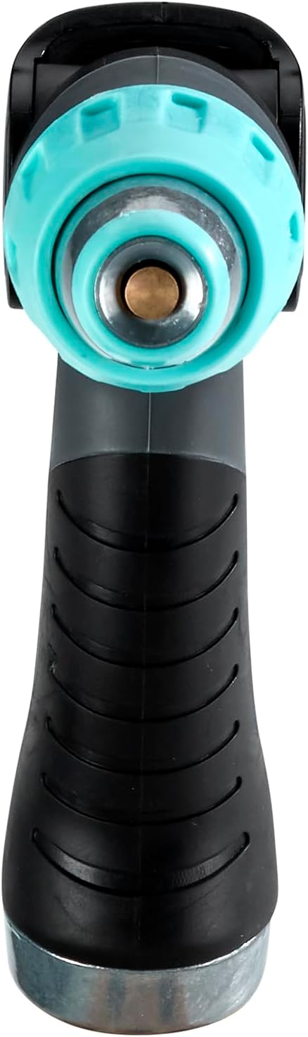 Garden Hose Metal Adjustable Water Jet Hose Nozzle 500001 with Thumb Control and Comfort Grip by New England Garden Tools for Cleaning, Watering Plants & Yards, Washing Cars & Pets