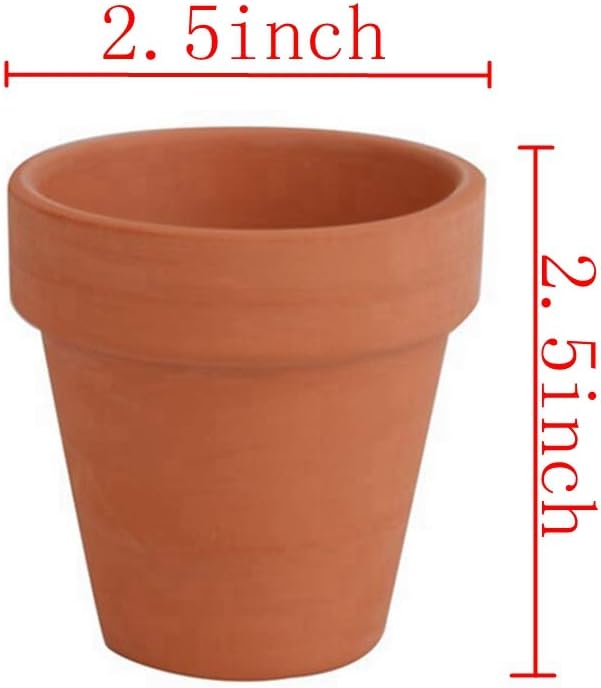 24pcs Mini Clay Pots, 2.5'' Terracotta Pottery Planters, Cactus Flower Succulents Nursery Pots, with Drainage Hole, for Indoor/Outdoor