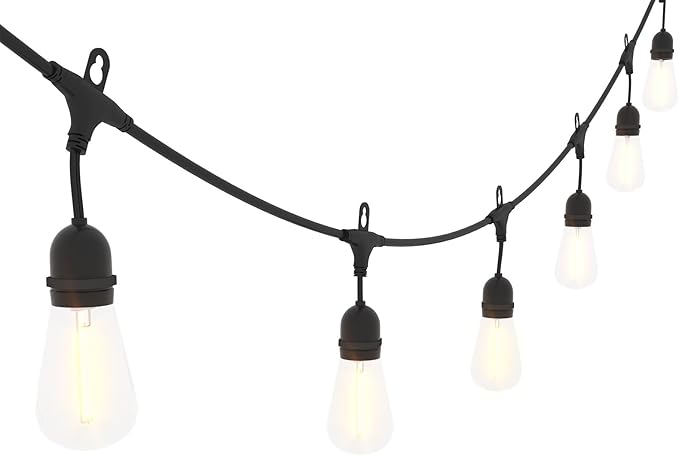 LVUYOYO Outdoor Louvered Pergola 10' x 20' with LED String Lights, Aluminum Pergola with Adjustable Roof, Waterproof Metal Gazebo for Patio, Backyard, Garden, Deck (10x20FT with Lights)