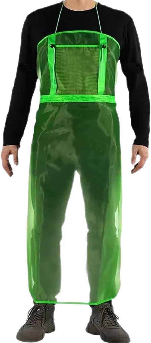 Protective Garden Apron with Mesh Panel, Adjustable Straps, Tool Pockets for Lawn Mowing, Weeding, Woodworking