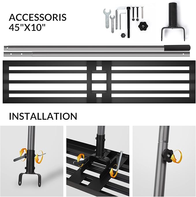 Walensee Lawn Leveling Rake, 7FT 45"x10" Levelawn Tool, Heavy Duty Effort Saving Lawn Level Tool, Steel Handle Lawn Leveler for Yard Garden Golf Course, Ease Level Soil Sand Dirt Surfaces