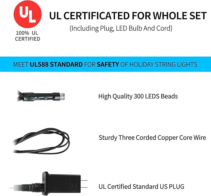 170FT 500 LED Christmas Lights Outdoor Indoor, Waterproof Color Changing Christmas Tree Lights with Timer, Memory (Warm White+Mulitcolor)