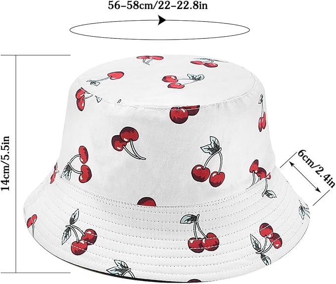Malaxlx Bucket Hat Beach Sun Hat Fishing Hat for Women Men, Outdoor Travel Reversible Double Side Wear Fisherman Hat