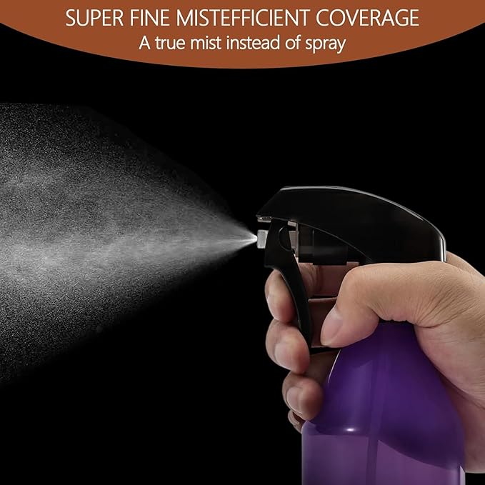 Plant Mister Spray Bottle, 10oz Plastic Fine Mist Spray Bottles, Empty Plant Sprayer Mister Water Spritzer for Gardening, Hair, Cleaning Solutions, Purple