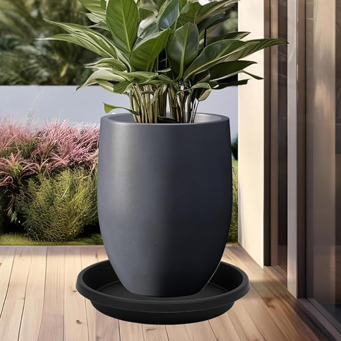 2 Pack Large Plant Saucer 18 Inch, Extra-Large Deep Plant Trays for Pots, Plant Drip Trays, Plant Water Catcher Tray for Plants, Plastic Plant Saucers for Indoors no Holes