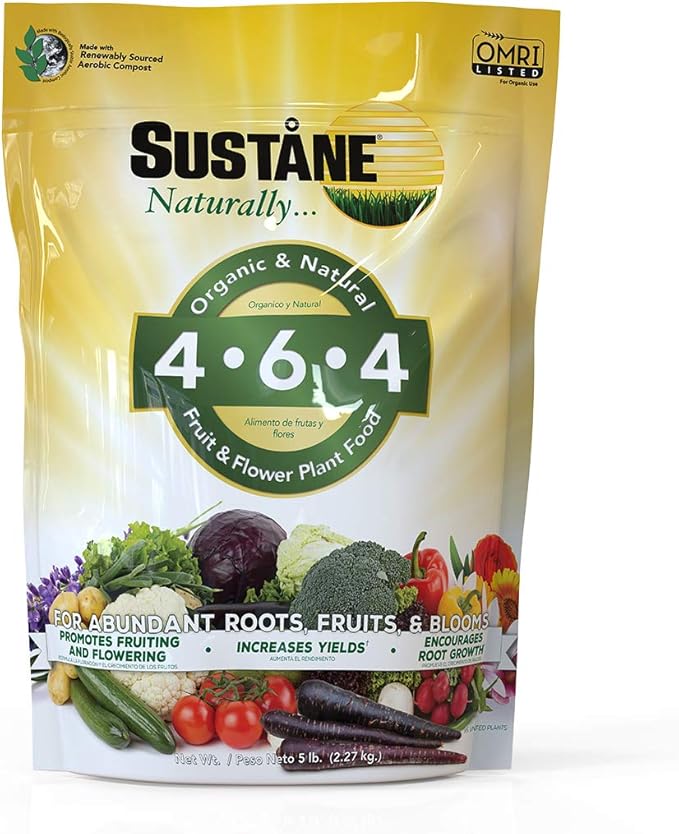 Sustane All Natural Flower and Vegetable Plant Food, 5-Pound