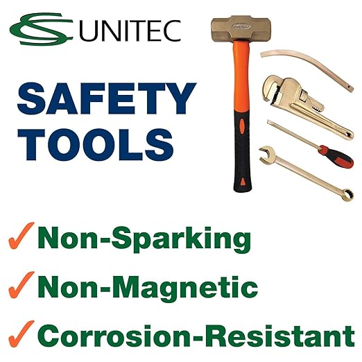 CS Unitec | Non-Sparking Round Shovel | 240 X 280 mm | Nupla Handle | Aluminum Bronze | Non-Magnetic | Corrosion Resistant | EX1006-280A