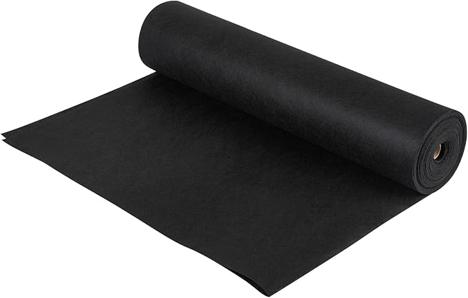 VEVOR Geotextile Landscape, 15ft x 20ft 4 oz Non-Woven PP Drainage 350N Tensile Strength & 440 N Load Capacity, for Ground Cover, Garden Fabric, French Drains, Black
