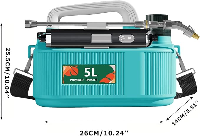 Everdant Cordless Battery Powered Sprayerfor Lawn Garden,6 Hours Long Battery Life,Rechargeable Electric Spray Pump with Adjustable Nozzle