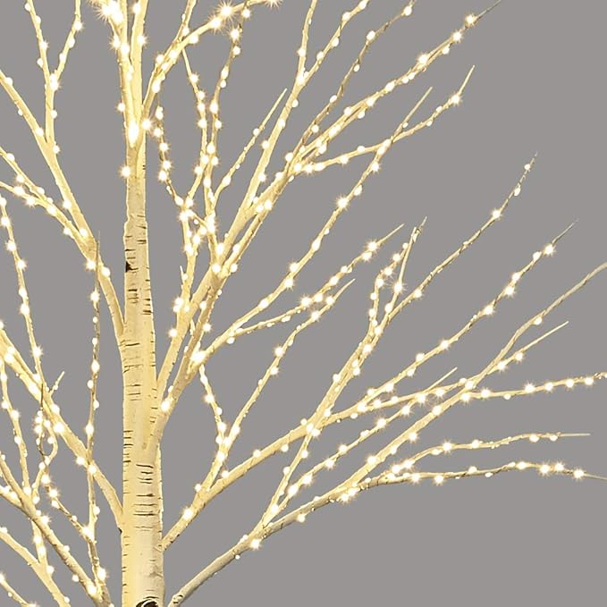 LITBLOOM Lighted Birch Twig Tree with Fairy Lights 4FT 200 LED Lights for Indoor Outdoor Home Christmas Holiday Decoration