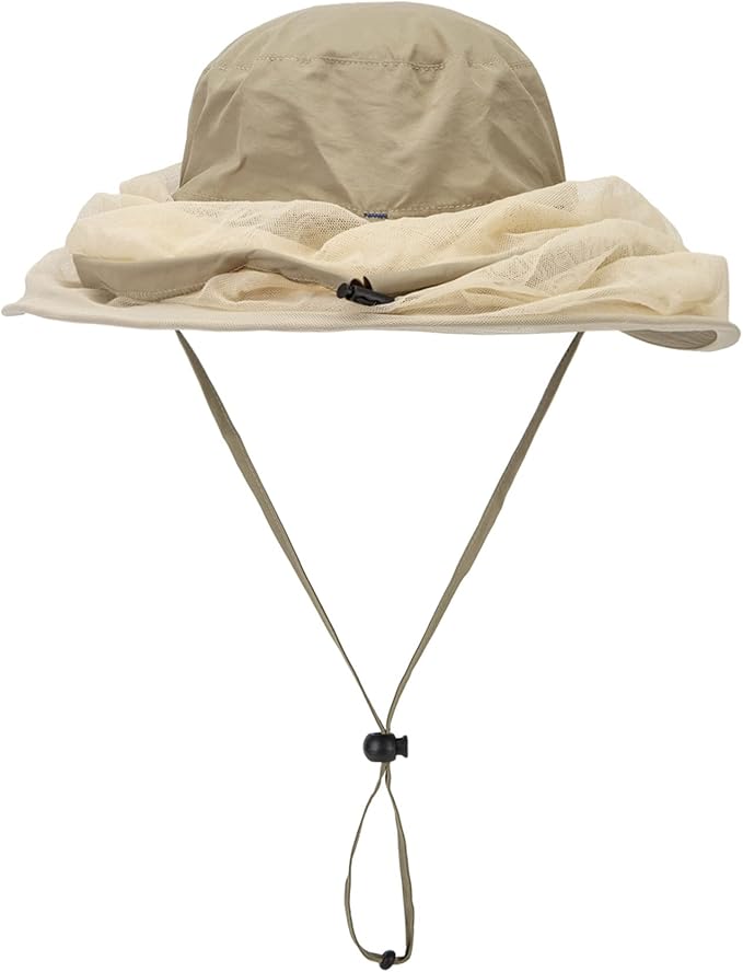 Fishing Hat Sun Protection Hat Mosquito Head Net for Outdoors Bucket Hat with Hidden Net Mesh