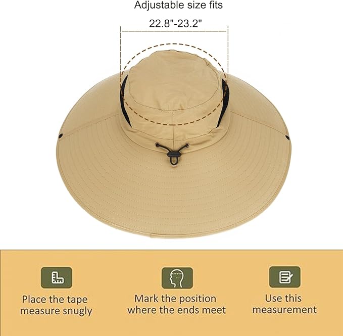 Leotruny Women Super Wide Brim Sun Hat UPF50+ Waterproof Bucket Hat for Fishing, Hiking, Camping