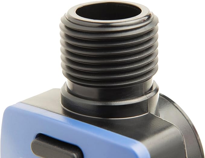 Water Flow Meter with Brass Inlet Metal Thread, Measure Gallon/Liter Consumption and Flow Rate for Outdoor Garden Hose Watering, RV Water Tank Filling, Lawn Sprinkler and Nozzle Sprayer