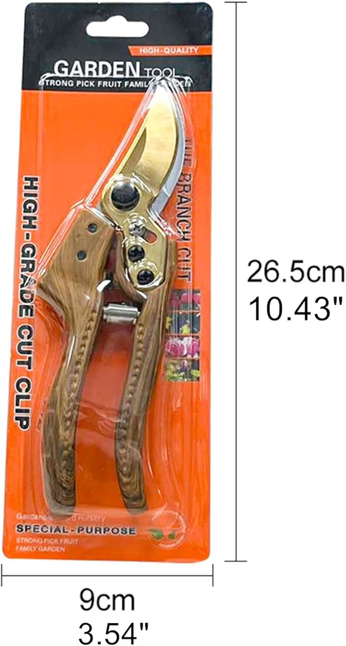 Bypass Pruning Shears scissors 25mm/0.98" Branch Cut Capacity Garden Clippers Gardening Scissors Sharp Stainless Steel Blade with 1 Pair Reusable Slip-Proof Gloves for Garden Orchard