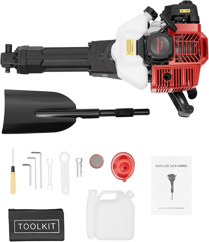 Tree Digger Machine Tree Digger 52CC 2 Stroke 1900W 6500RPM Gas Tree Planting Digging Machine Gasoline Planting Garden Tree Digger Shovel Gas Powered Garden Digger Tool Portable Trench Digger