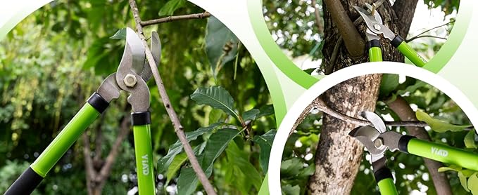 YIAD Loppers for Tree Trimming, Garden Shears Set-Heavy Duty Branch Cutter Pruning Shears Set, Labor Saving and Durable Garden Clippers, Loppers for Gardening Plants, Flowers and Tree Trimmer
