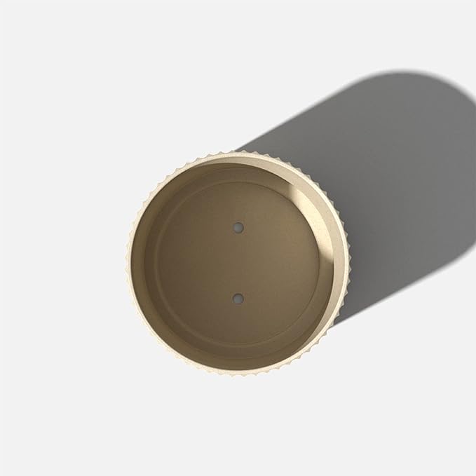 Veradek Demi Series Round Planter for Porch, Patio, Backyard | Durable Plastic-Concrete Material | Modern Décor for Tall Plants, Flowers