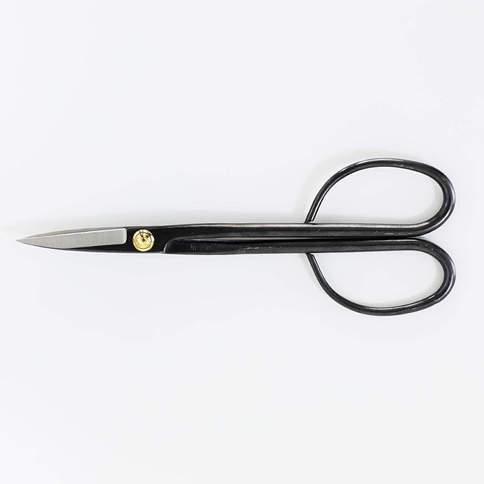 Wazakura Twig Bonsai Scissors Made in Japan 8-1/4inch(210mm), Japanese Bonsai Garden Tools, Hasami Pruning Shears - Long Handle Black
