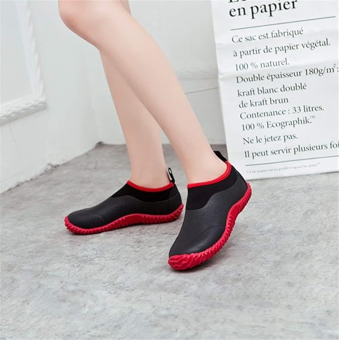 SYLPHID Men's Garden Shoes Women's Rain Shoe Waterproof Neoprene Camp Booties for Camping, Lawn Care, Gardening and Yard Work