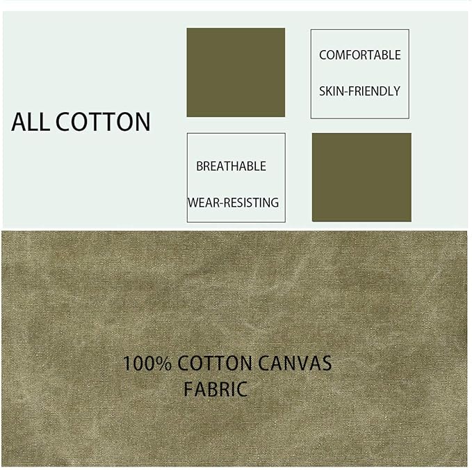 No-Tie Canvas Apron Heavy-Duty 16OZ Work Apron with Front Pocket Extra Long Straps Adjustable M–XXL