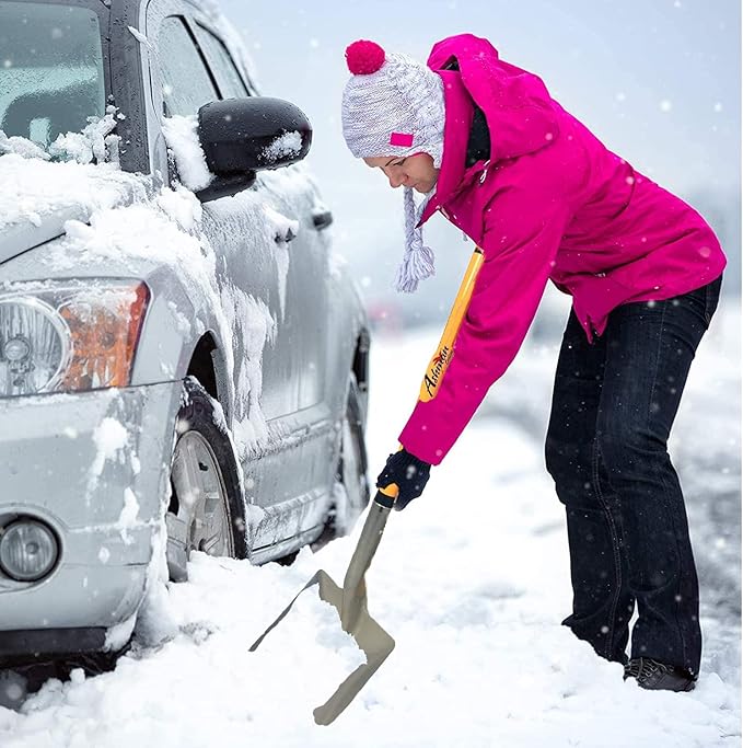 Ashman Snow Shovel with Large Scoop and Heavy Duty Handle (6 Pack)