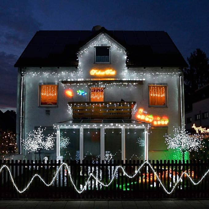 Christmas Lights 33ft 100 LED Battery String Lights with Timer Memory Function USB or Battery Powered Waterproof String Lights for Indoor Outdoor Decoration