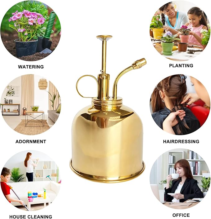 Brass Golden Spray Lianshi can Plant Spay Bottle Inner Flower Spray Mister 300ml/10.56 oz 1pcs/Lot