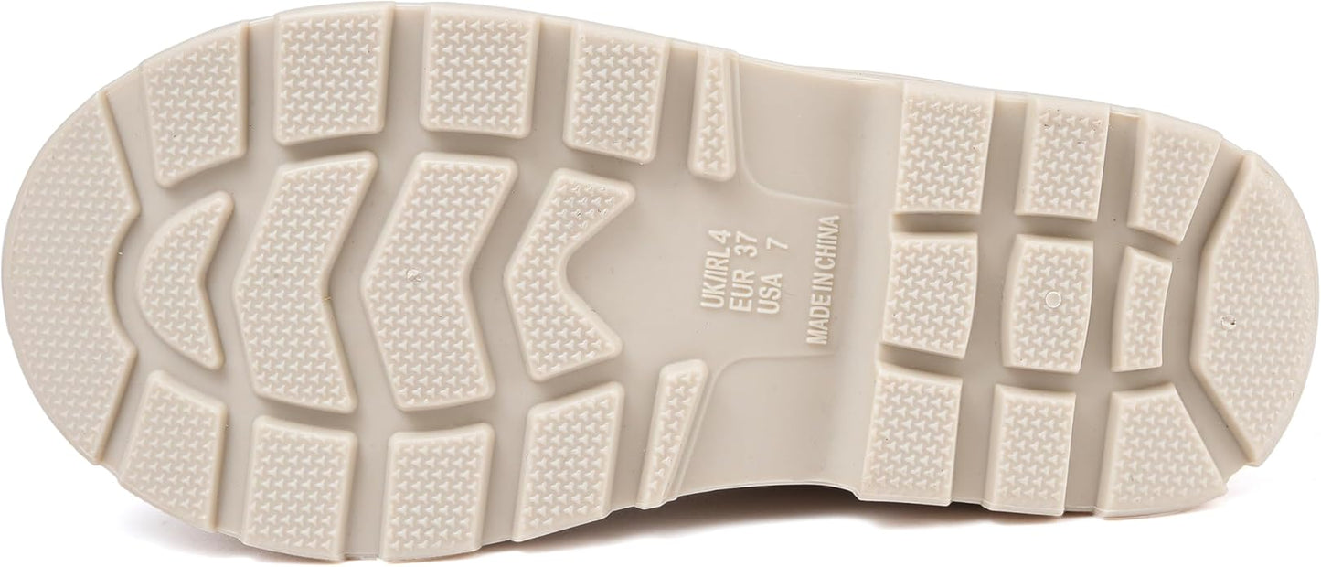 Women's Short Rain Boots Waterproof Slip On Ankle Chelsea Booties