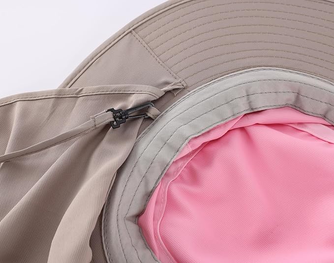 Home Prefer UPF50 Mens Sun Hat with Neck Flap Quick Dry UV Protection Cap Womens Wide Brim Fishing Hat Neck Flap Beach Garden