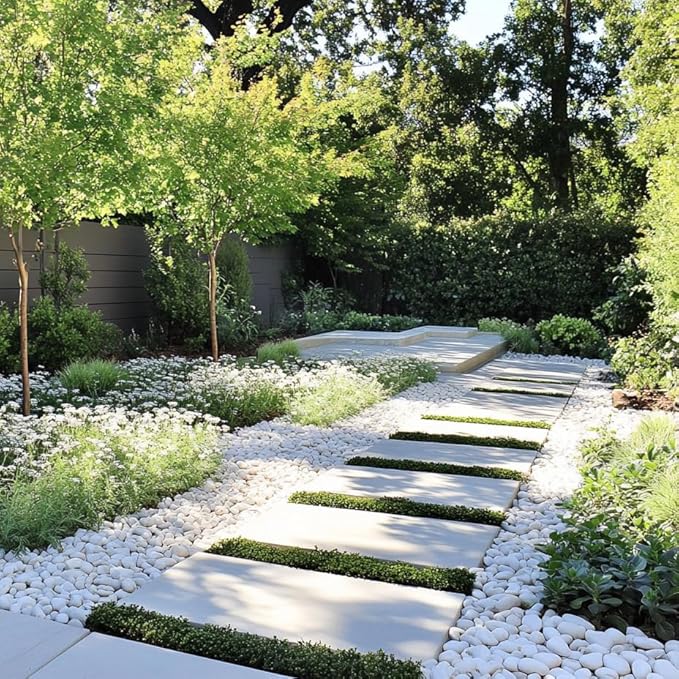 MSI Decorative Tumbled White Pebbles, 0.25 inch - 0.75 inch, 40 lb. Bag (55 Bags/Pallet)