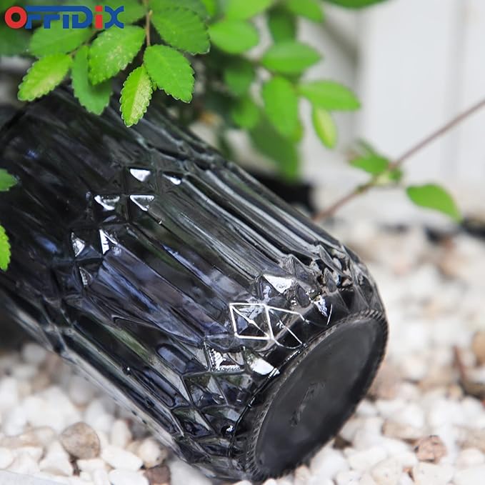 OFFIDIX Glass Spray Bottle, Fine Mist Plant Mister, Handheld Pressure Watering Can,Adjustable Nozzle Glass Spray Bottle,0.43L/15.17oz Handheld Spray Bottles for Garden Plants Cleaning Solutions(Gray)