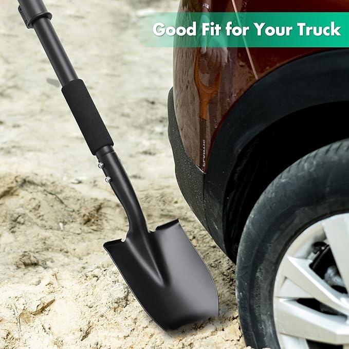 Garden Shovel, 31 Inch Small Garden Shovel, Light Weight Metal Gardening Flat Small Digging Shovel Spade for Kids, Planting, Gardening, Camping, Car, Mini Shovel- 6 Inch Wide Spade