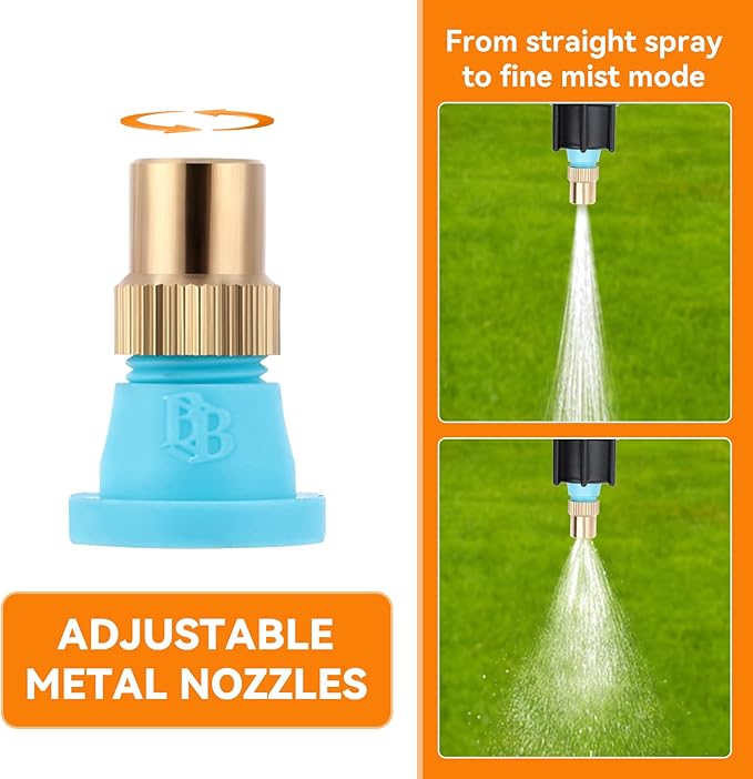 Metal 6-Nozzle Poly Boom Wand with 3/8" Brass Fitting, 7.5 Ft. ATV sprayer Boom, Wide-Coverage Agricultural & Lawn Spray Attachment for Tractors/UTVs (Metal Wand)