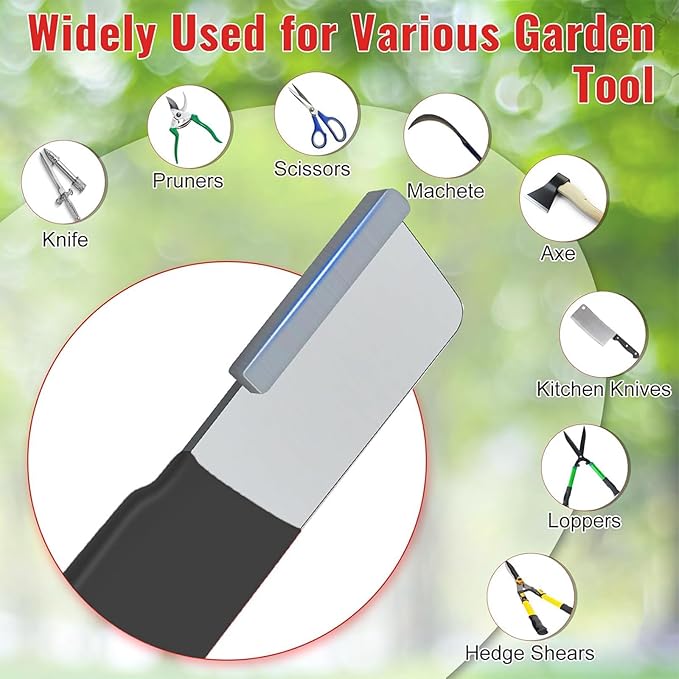 Pruning Shears for Gardening,Garden Shears,Garden Clippers,Gardening Shears,SK5 Steel Hand Pruners,Garden Scissors Heavy Duty Tool with Soft Cushion Grip Handle and Sharpening stone