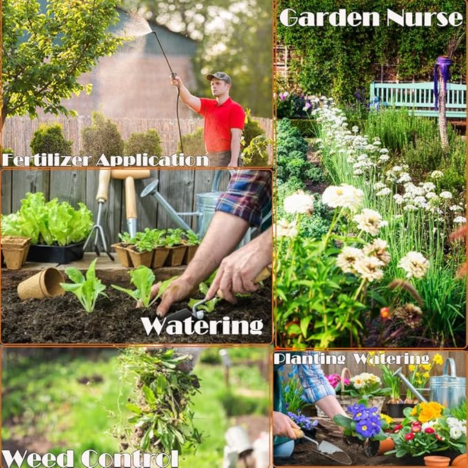 1.3Gal/5L Garden Sprayer, Pressurized Water Spray Bottle with Adjustable Shoulder Strap Pump Pressure Sprayer (Green-5L)