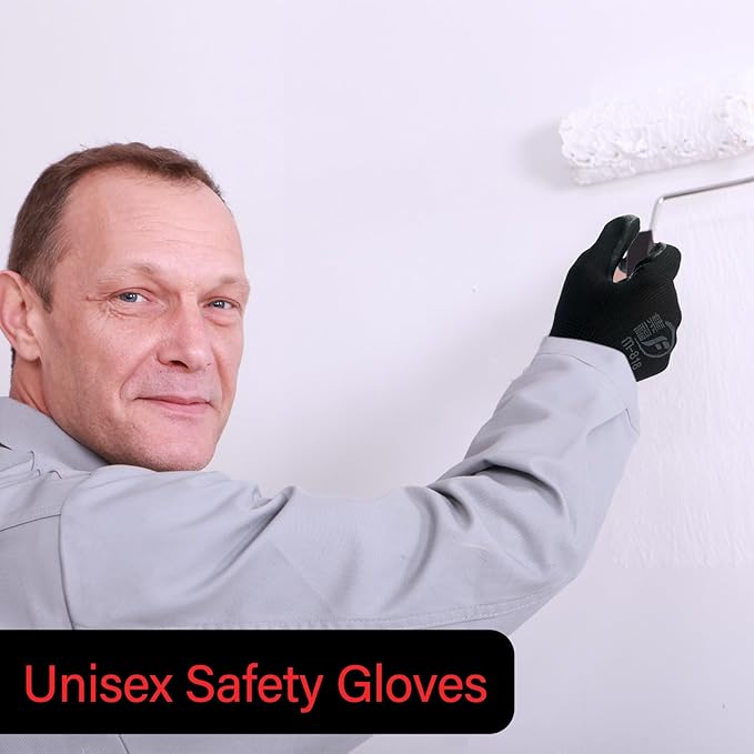 90 Pairs Gardening Gloves Bulk for Men Women Breathable Rubber Coated Safety Garden Work Gloves 9.1 Inch Working Gloves for Gardening