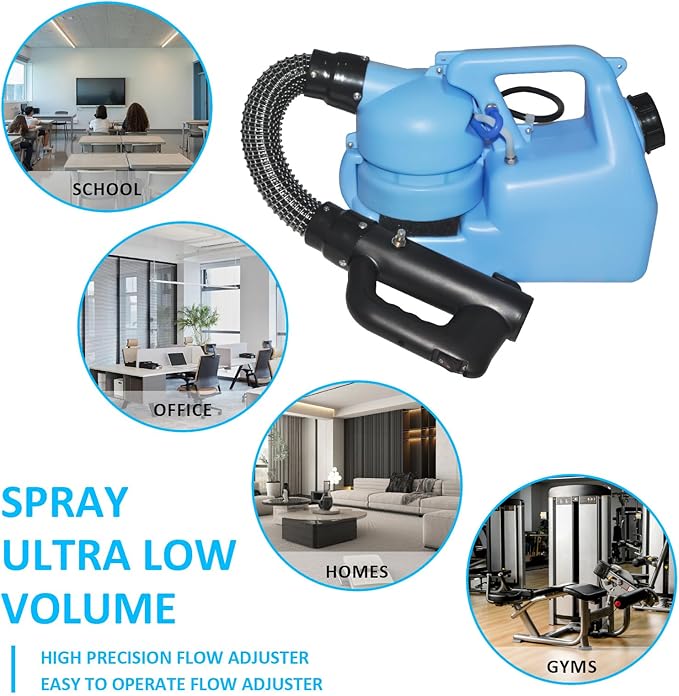 6L(1.59 Gallon) Electric ULV Cold Fogger Machine,Electric Atomizer Sprayer,Electric Fogger Portable,Adjustable Flow Rate, Large Area Spraying for Home Indoor Outdoor
