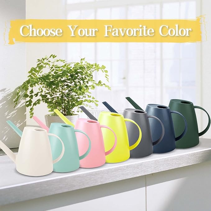 Watering Can for Indoor Plants, Small Watering Cans for House Plant Garden Flower, Long Spout Water Can for Outdoor Watering Plants 1. 8L 1/2 Gallon (Dark Green)