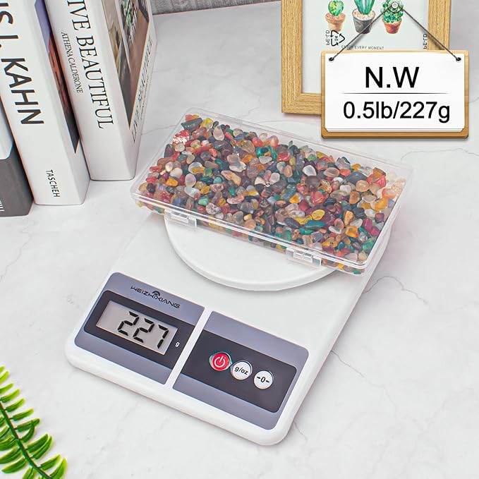 0.5 Lb/230g Colorful Agate Aquarium Fish Tank Gravel Rocks, Crushed Stone Crystal Chips Bulk Natural Gemstones Pebbles Irregular for Aquarium, Vase Fillers, Succulent Plants Decor