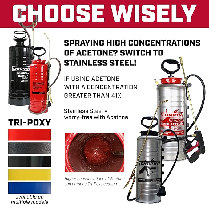 Chapin 1352 Made in The USA 3 Gallon Heavy Duty Tri-Poxy Steel Industrial Metal Tank Sprayer with 18 Inch Brass Wand, 36 Inch Reinforced Hose and Brass Nozzle and Shut Off, Black