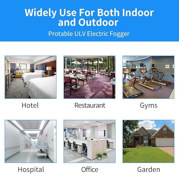 4.5L (1.2 Gallon) Electric ULV Portable Fogger Sprayer Machine Cold Fogger Machine Spraying Distance 30ft for Home,Hotel,Church,School,Yard