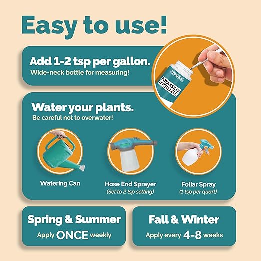 TPS NUTRIENTS Potassium Fertilizer for Plants, Boosts Growth, Budding and Flowering, Liquid Plant Food, 32 oz (1 Quart)