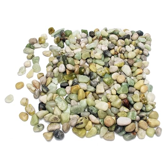 18 Pounds Jade Pebbles River Pea Rocks for Succulents Cactus Plants Decorative Stones Gravel